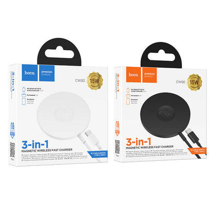 Hoco Fast 3-in-1 15W Magnetic Wireless Fast Charger CW50