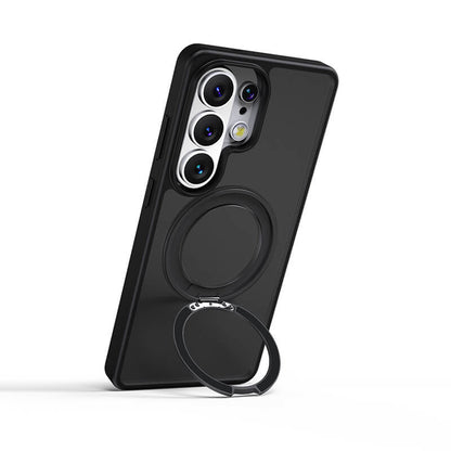 Compatible with Samsung S26 2026 360° Rotating Ring Stand Magnetic Phone Case