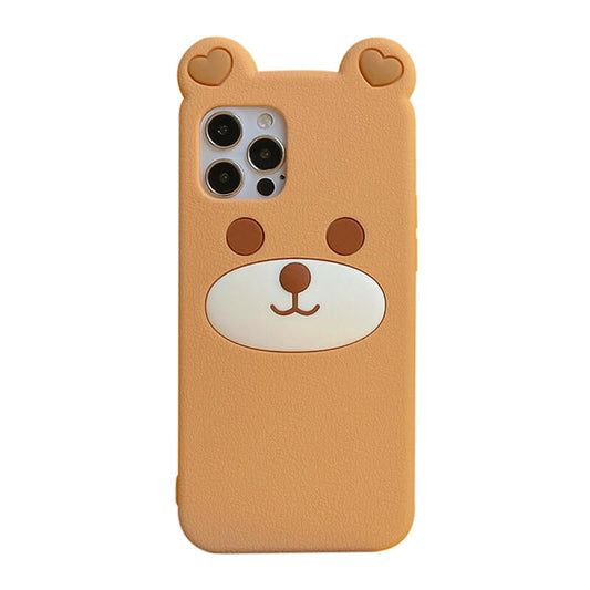 Suitable for Phone Q Uncle Brown Bear Silicone Phone Case