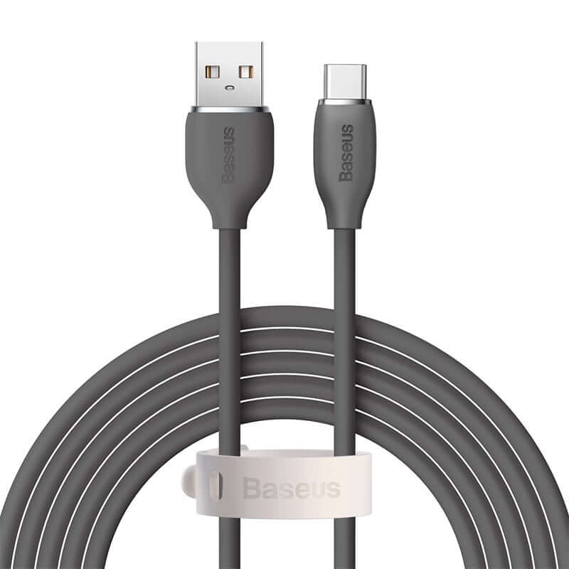 Baseus USB to USB-C / Type C Jelly Liquid Silica Gel Fast Charging Data Cable - Black