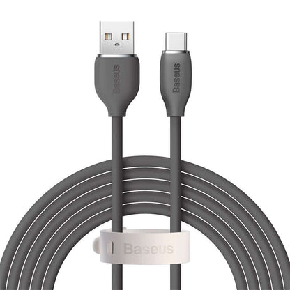 Baseus USB to USB-C / Type C Jelly Liquid Silica Gel Fast Charging Data Cable - Black