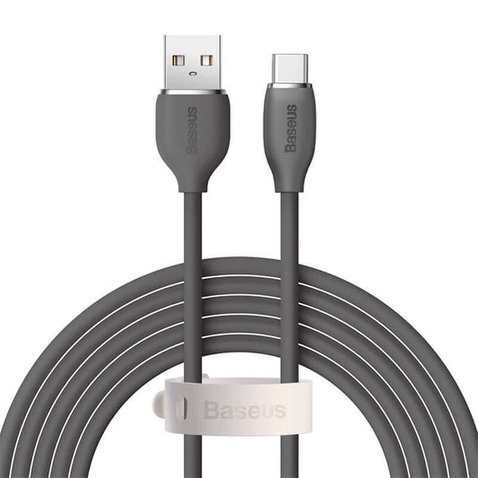 Baseus USB to USB-C / Type C Jelly Liquid Silica Gel Fast Charging Data Cable - Black