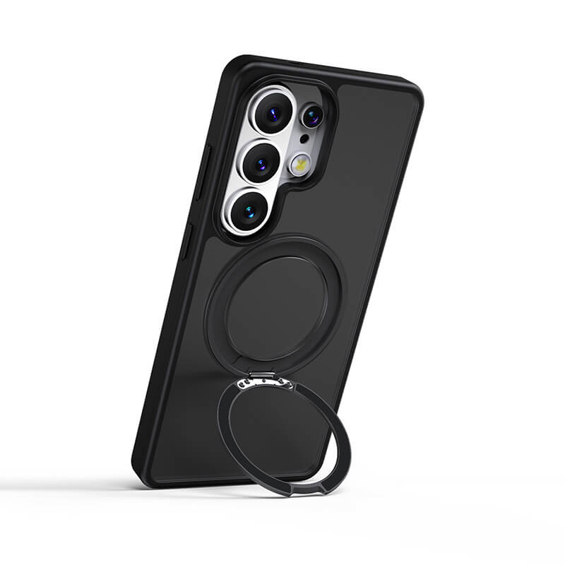 Compatible with Samsung S26 Plus 2026 360° Rotating Ring Stand Magnetic Phone Case