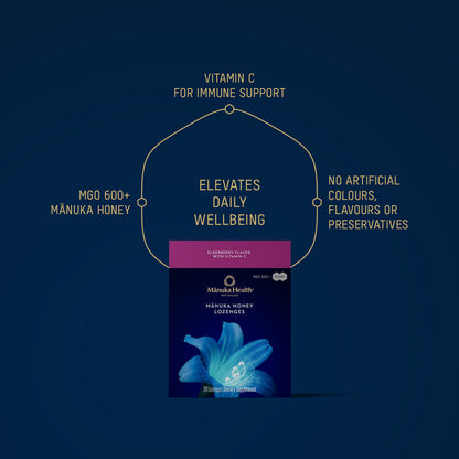 Mānuka Honey Drops: Elderberry with vitamin C NZ