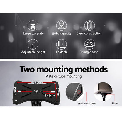 Studio Speaker Stands - Adjustable Height - Pair