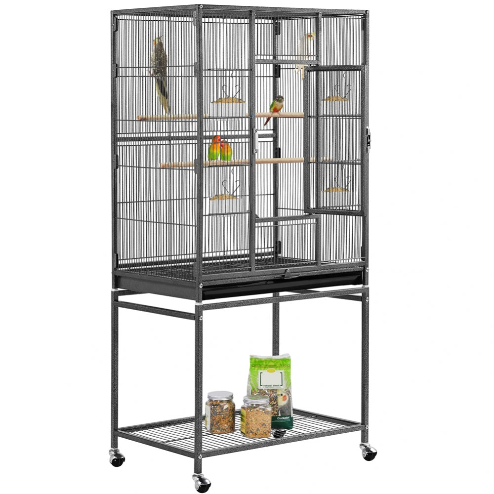 54’’H Mobile Large Parrot Cage w/ Stand