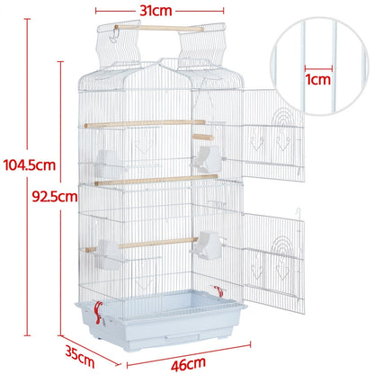 41’’ H Open Top Metal Bird Cage