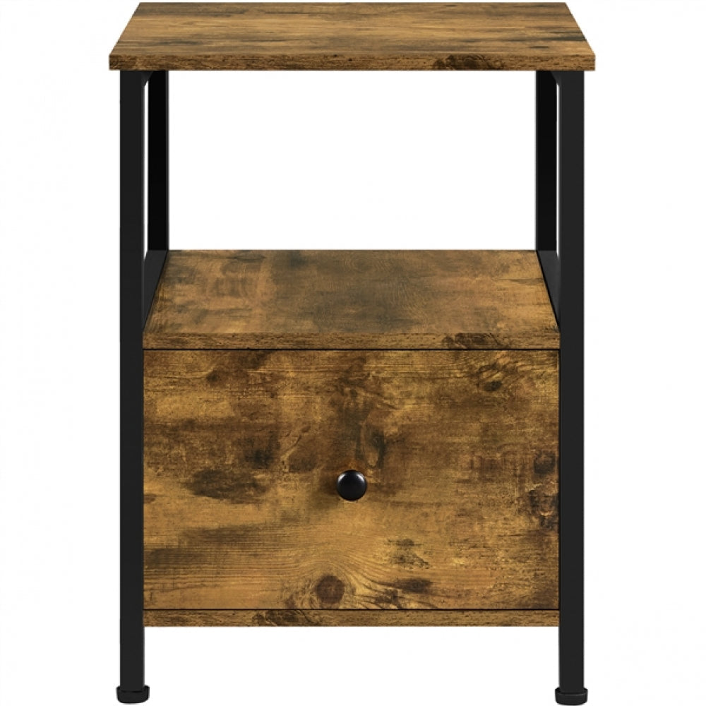 Side Table with Drawer Open Shelf