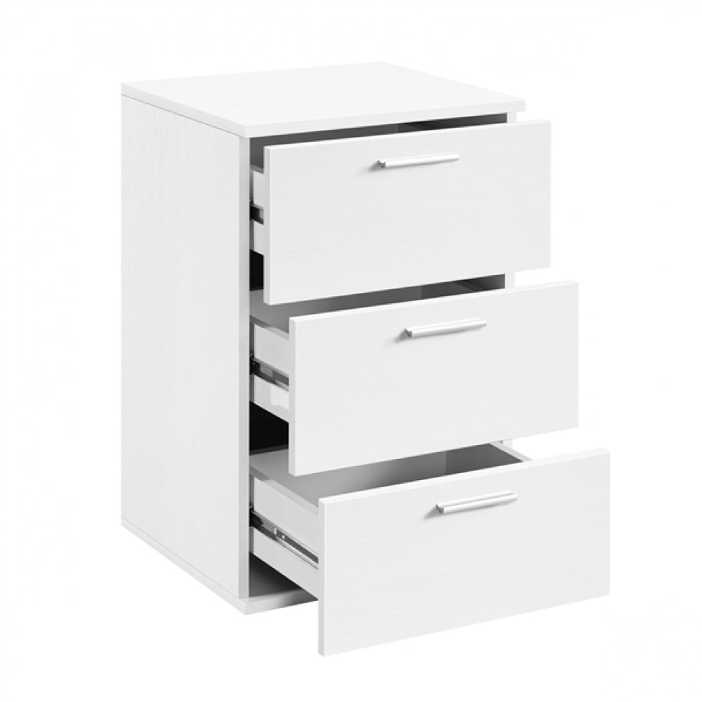 Set of 2 3 Drawers Side Table End Table