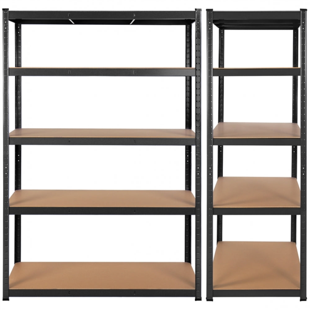 180cm x 120cm x 60cm 5 Tier Display Rack Steel Shelves Pack of 2