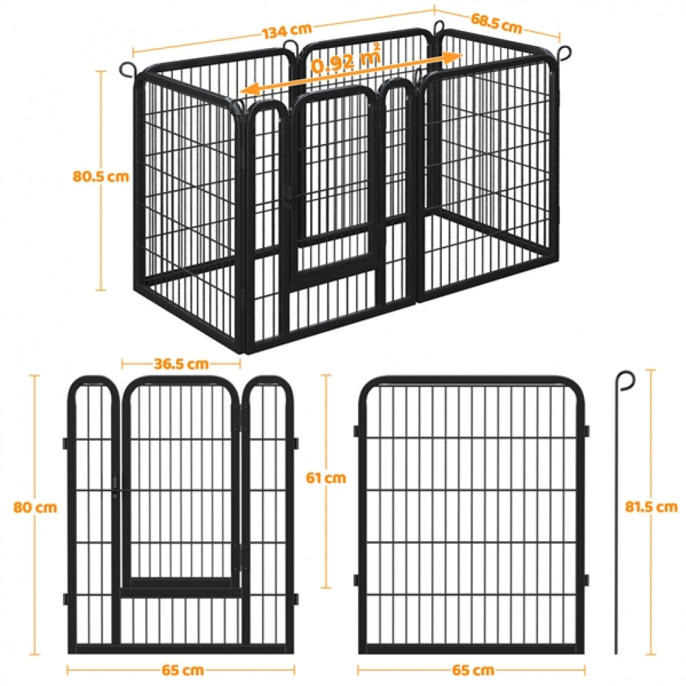 Steel Dog Cat Exercise Barrier Outdoor Indoor Fence