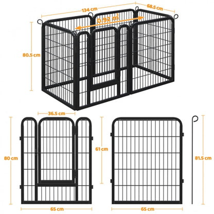 Steel Dog Cat Exercise Barrier Outdoor Indoor Fence