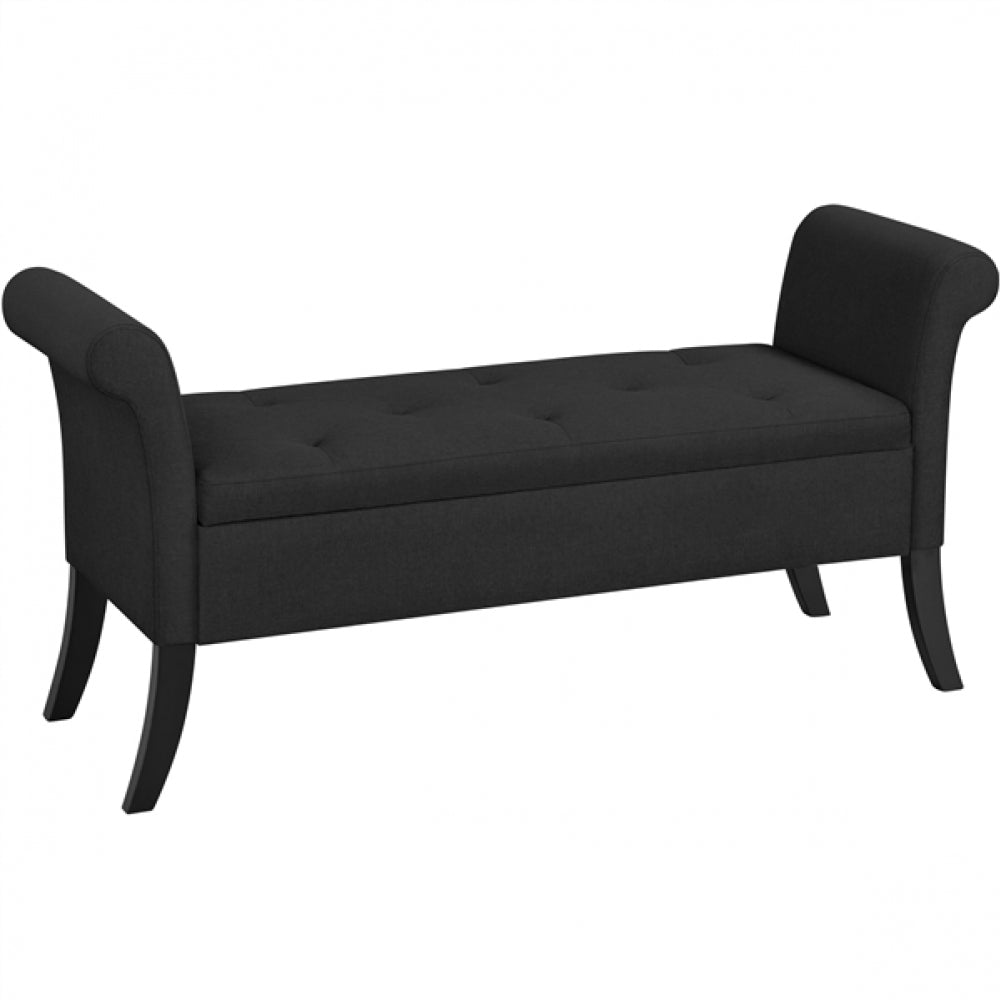 Modern Fabric Tufted Storage Bench Ottoman