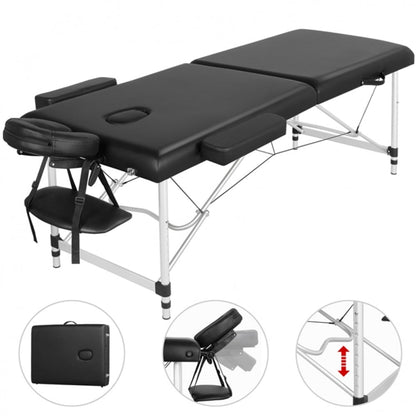 Portable 2 Fold Aluminum Massage Bed