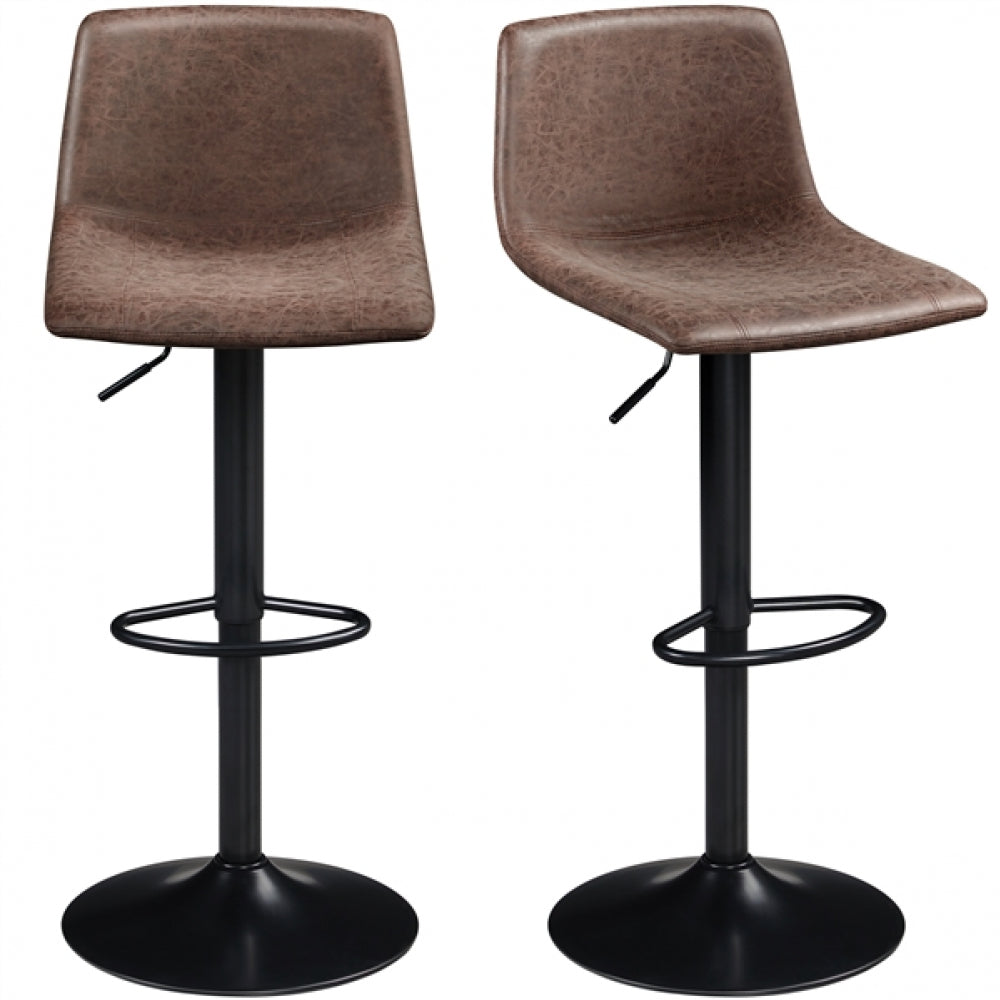 2pcs Vintage Adjustable Bar Stools