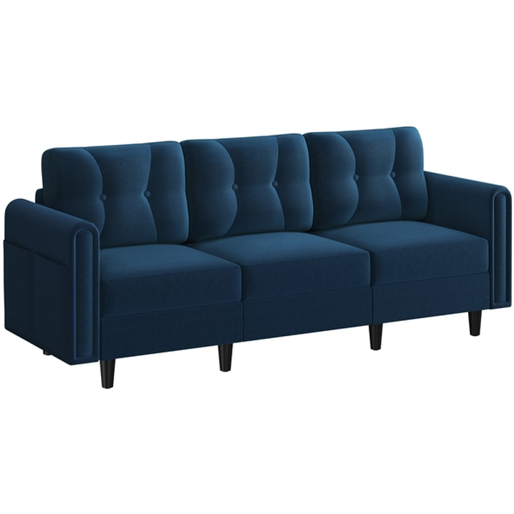 Velvet Upholstered Corner Sofa
