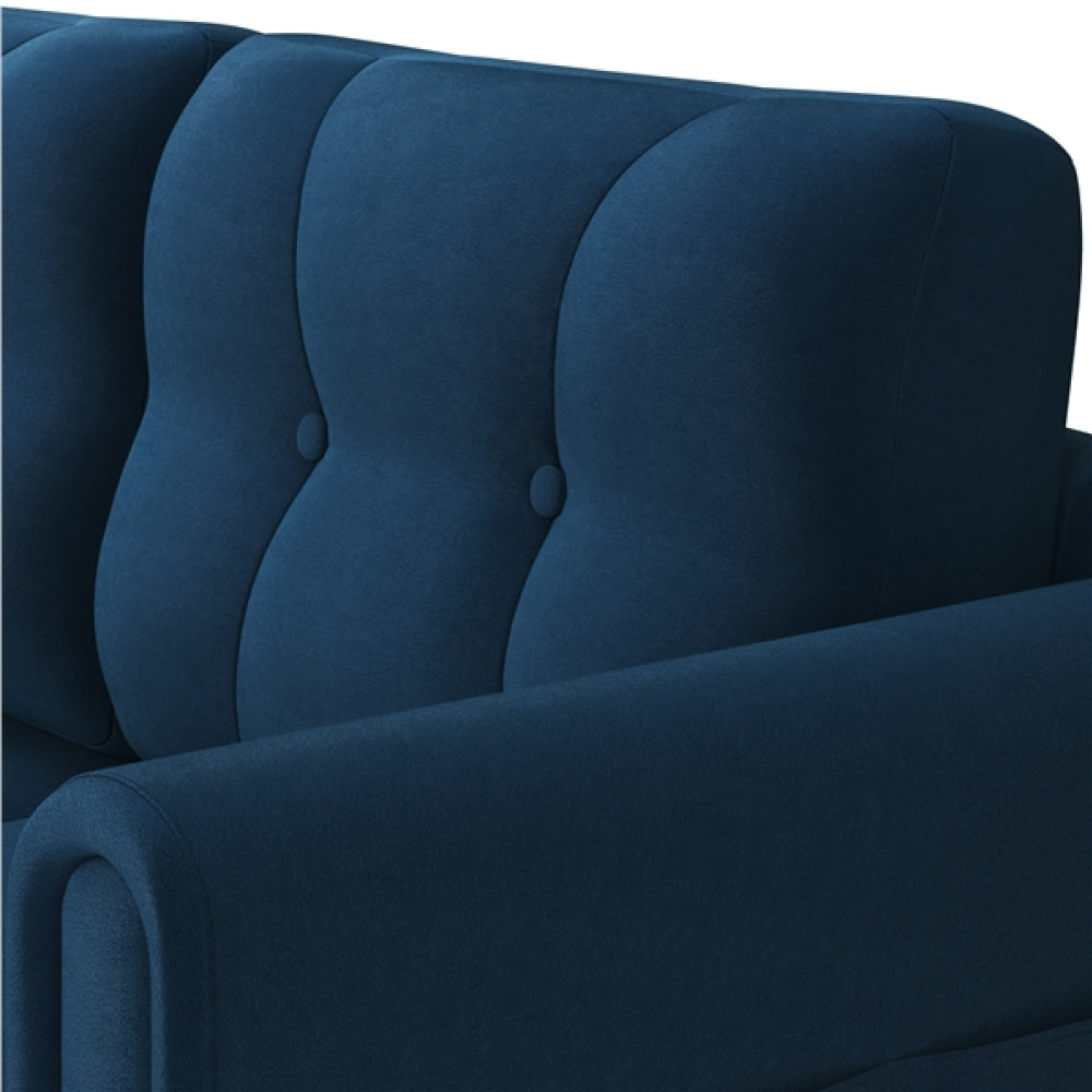 Velvet Upholstered Corner Sofa