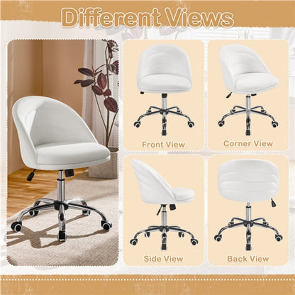 Velvet Armless Office Chair