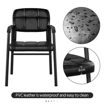 2pcs Office Reception Chairs Faux Leather Guest Chairs