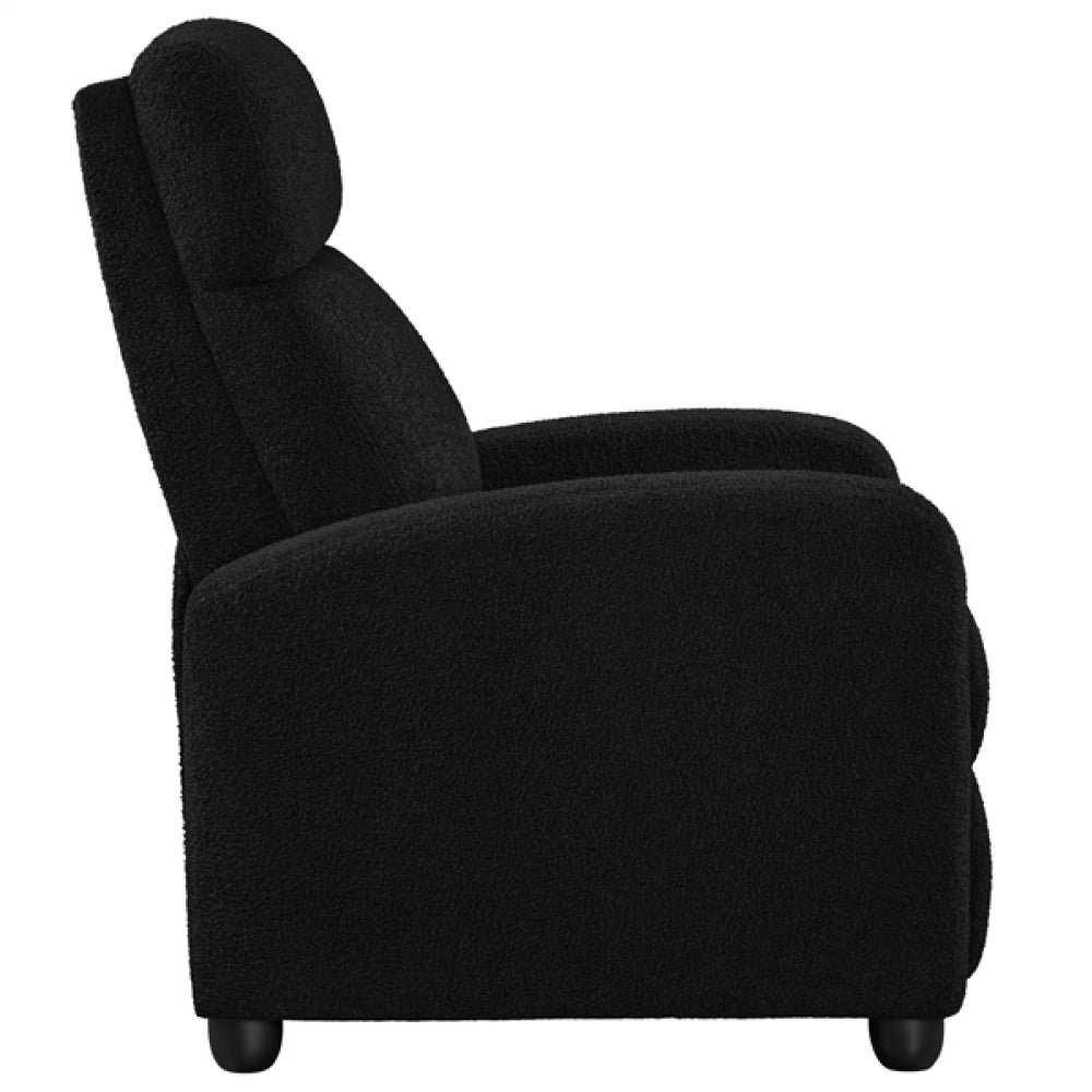 Recliner Chair Boucle Recliner Sofa Adjustable Modern Single Reclining Chair