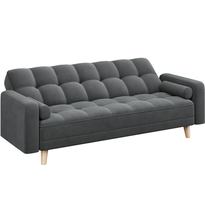 3 Seater Velvet Convertible Sofa Bed