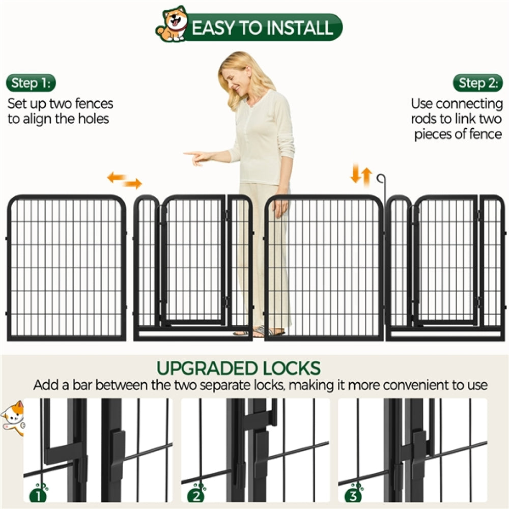 8 Panels Dog Playpen Dog Pen