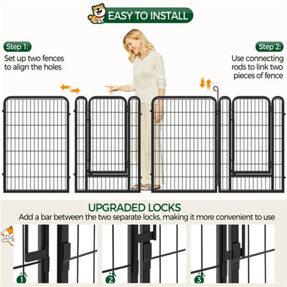 24 Panels Heavy Duty Dog Playpen