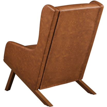 High Back PU Leather Accent Armchair