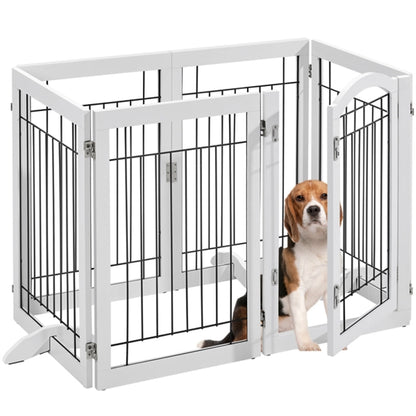 6-Panel Pet Puppy Safety Fence with 3 Support Feet