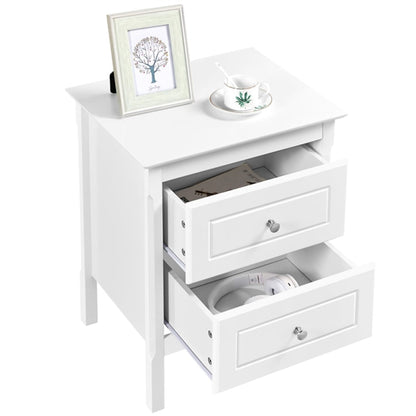 End Table Side Table Nightstand Bedside Table with 2 Drawers