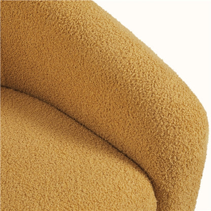 Boucle Club Chair Accent Barrel Chair