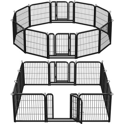 12 Panels Dog Playpen Metal Pet Pen