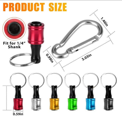 12PCS 1/4 Inch Hex Shank Screwdriver Bits Holder Extension Bar Keychain Screw
