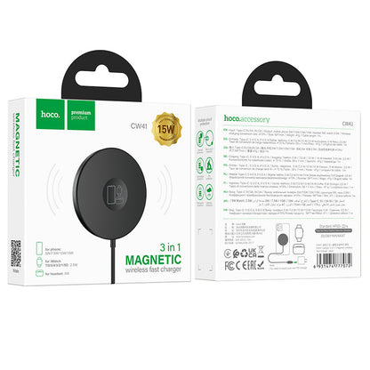 Hoco Magnetic 3-in-1 15W Wireless Fast Charger CW41