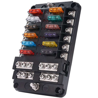 12 Circuit Negative Bus Blade Fuse Block - The Shopsite