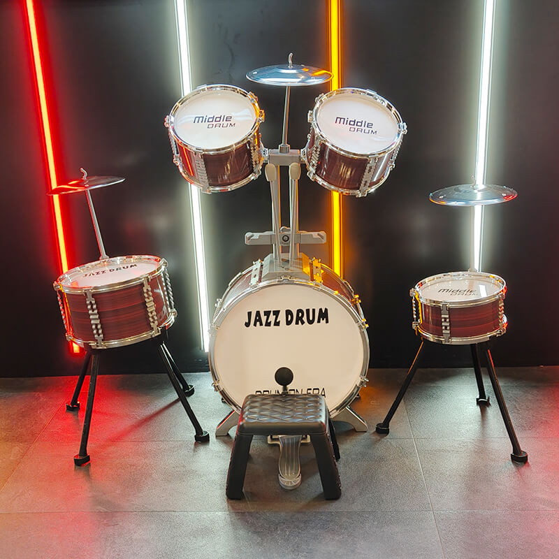 Mobie Educational Instrument Durable Toy Jazz Drum Set for Kids Ages 3-8