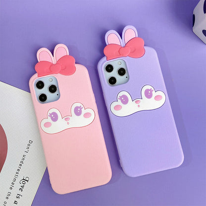 Suitable for Phone Q Uncle Cute Bunny Silicone Phone Case
