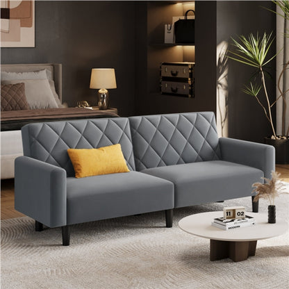 Velvet Convertible Sofa Bed
