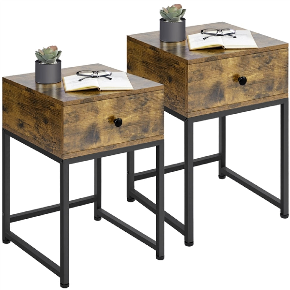 2x Side Table Nightstand Accent Table End Table