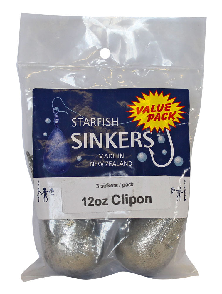 Starfish Clip-On Swivel Sinkers - Value Packs