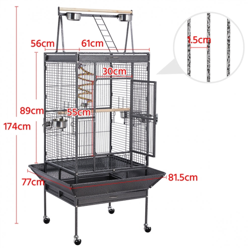 H68.5'' Play Top Parrot Cage