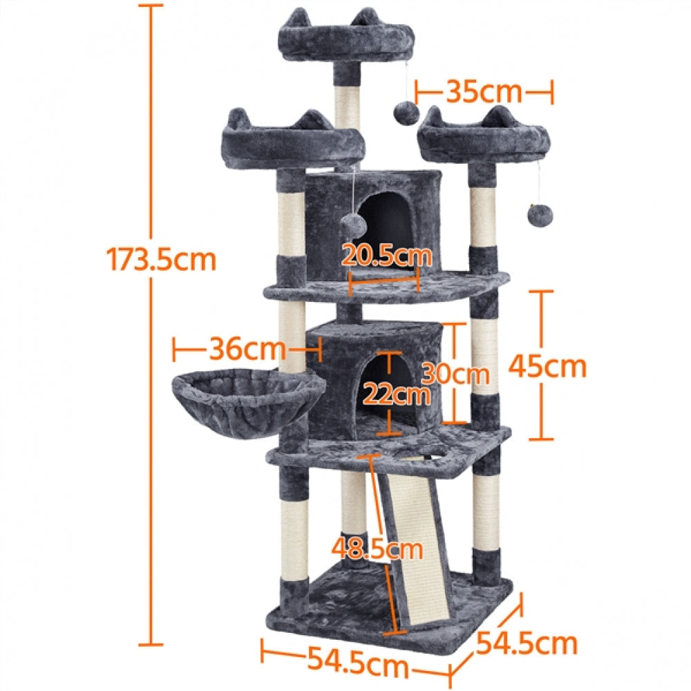 Large Cat Tree Big Cat House Plush Cat Tower