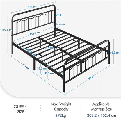 Queen Size Metal Bed Frame