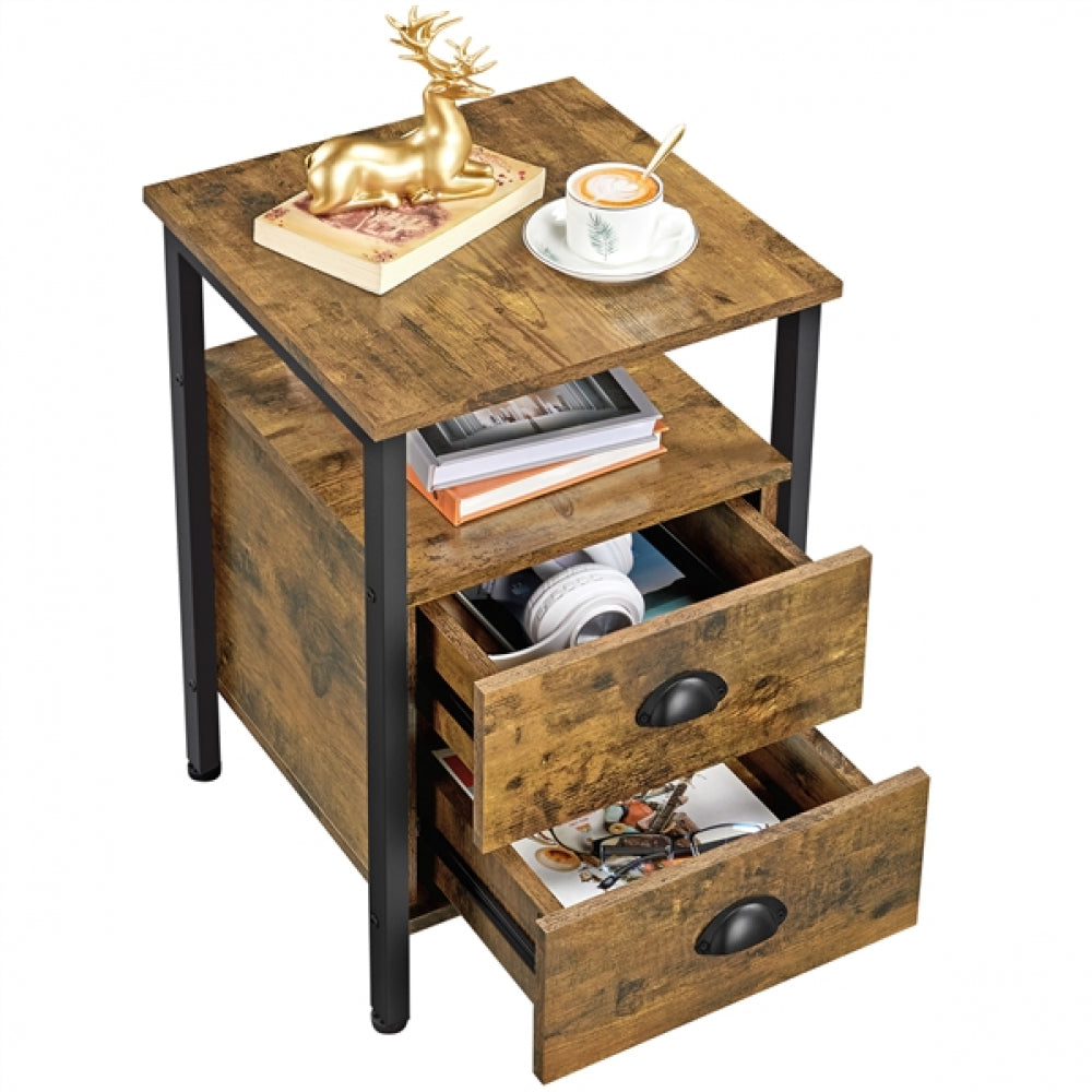 1 Pair Side Table with 2 Drawers