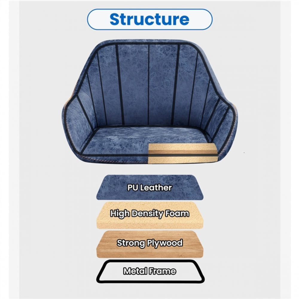 2pcs Vintage Bar Stools