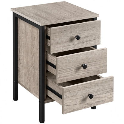 3 Drawer Nightstand Storage