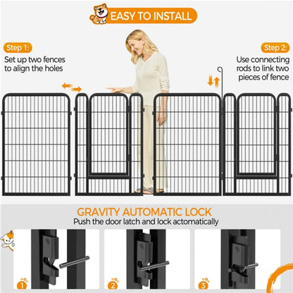 6 Panels Dog Playpen