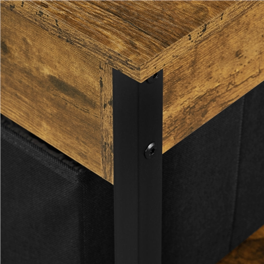 Lift Top Coffee Table with Fabric Storage Baskets