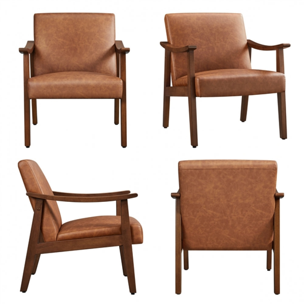 Faux Leather Accent Chair Armchair