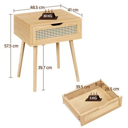2PCS Bedside Table Nightstand